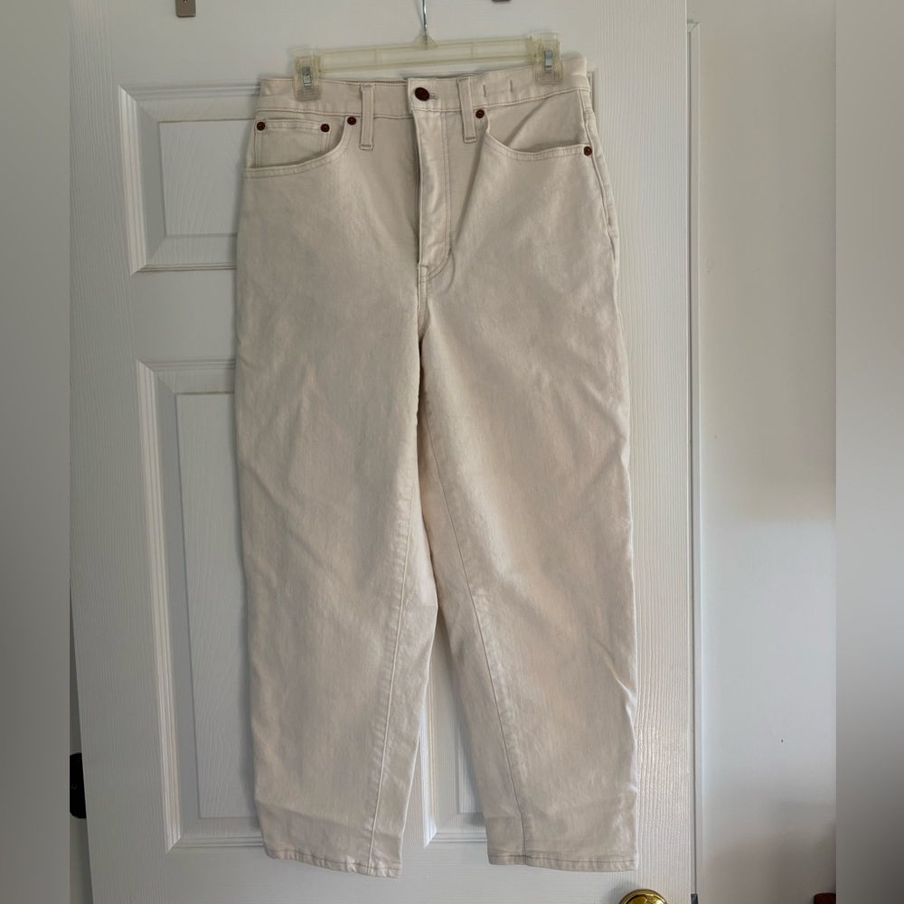 Madewell Balloon Jeans - Cream - Size 28
